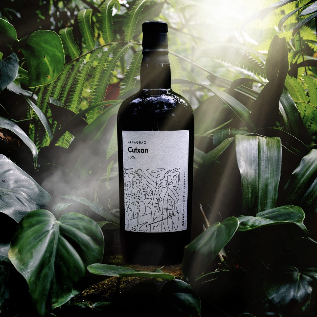 Venture into the mystic jungle with Cutxan: A captivating Aztec-inspired masterpiece by Grape of the Art, where exceptional Armagnac converges with ancient allure.